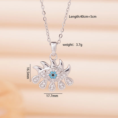 Jewelry Lady Sexy Shiny Eye 304 Stainless Steel Copper Necklace