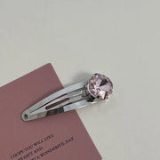 Pink Rhinestone-Small Flat Circle
