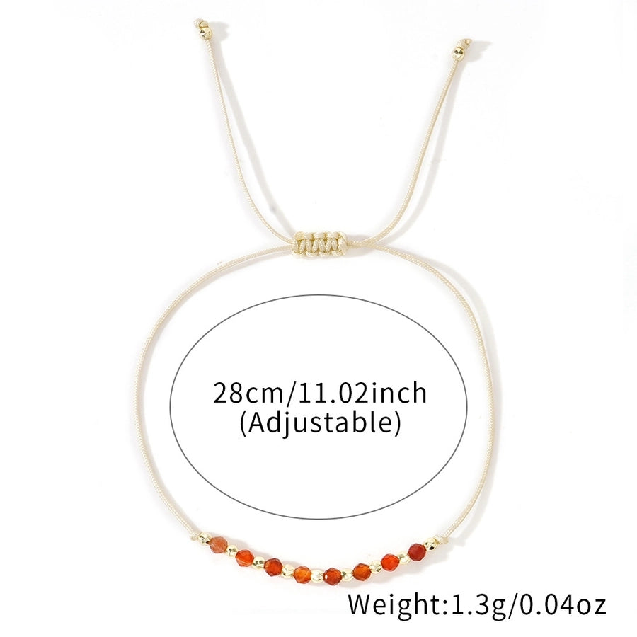 Bohemian Round natural stone rope Copper  String Bracelets