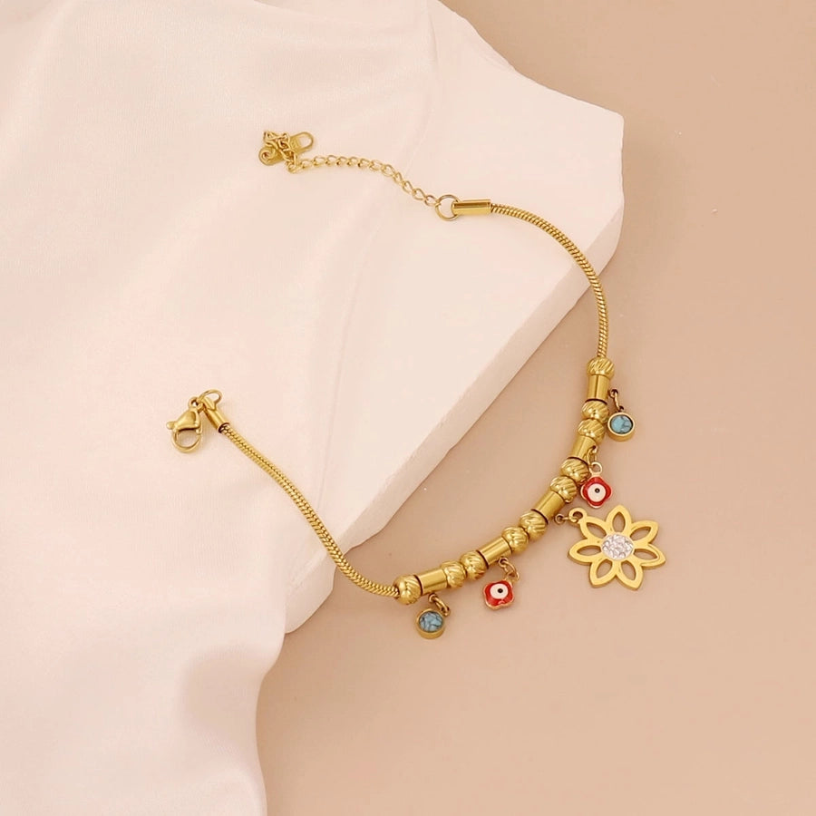 Simple Style Square Heart Shape Butterfly 304 Stainless Steel 316 Stainless Steel  cable chain box chain snake chain Bracelets In Bulk Stainless Steel Bracelets