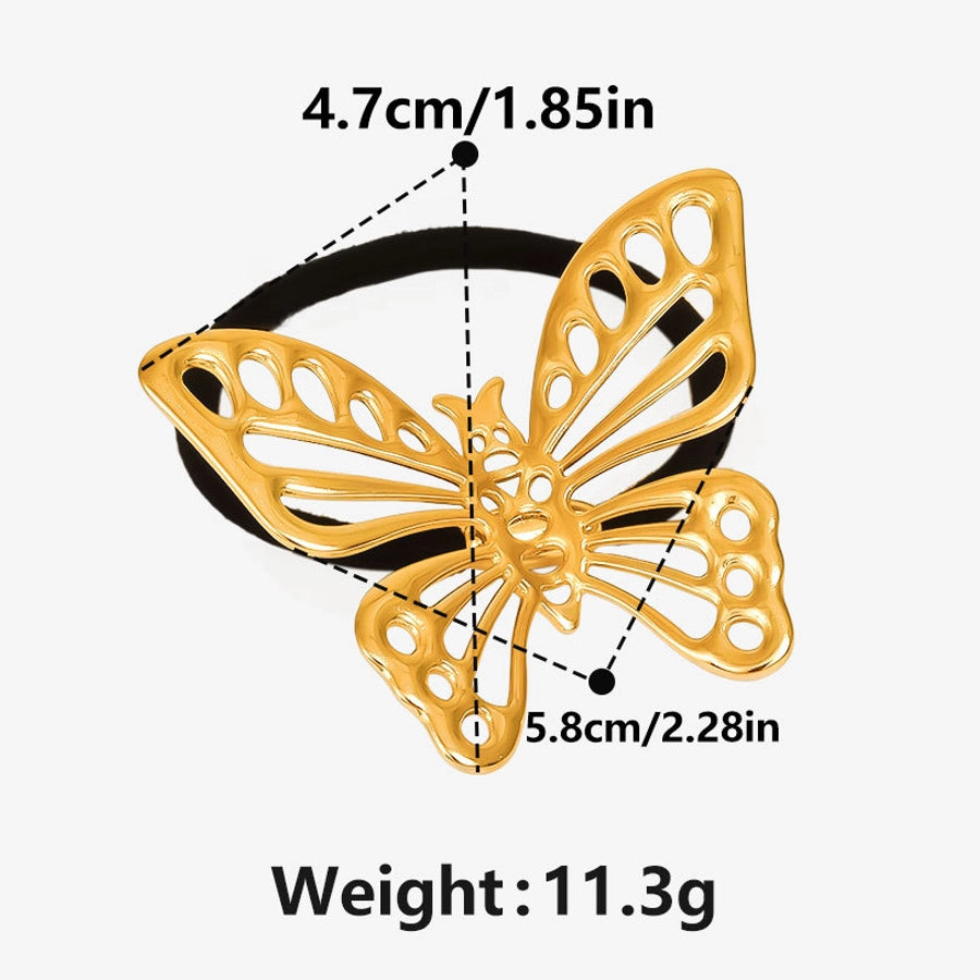 Women's Simple Style Butterfly 304 Stainless Steel Plating Hair Tie