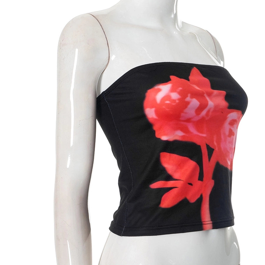 Women's T-shirt Sleeveless Tank Tops Streetwear Flower