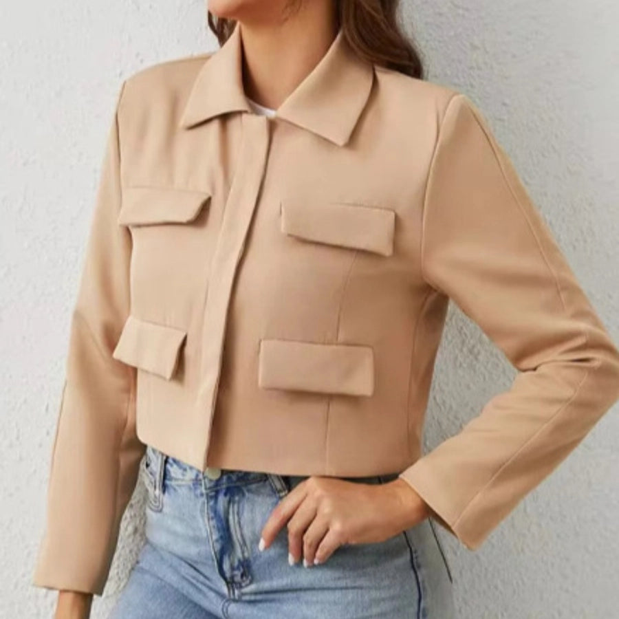 Women's Coat Long Sleeve Blazers Elegant Solid Color