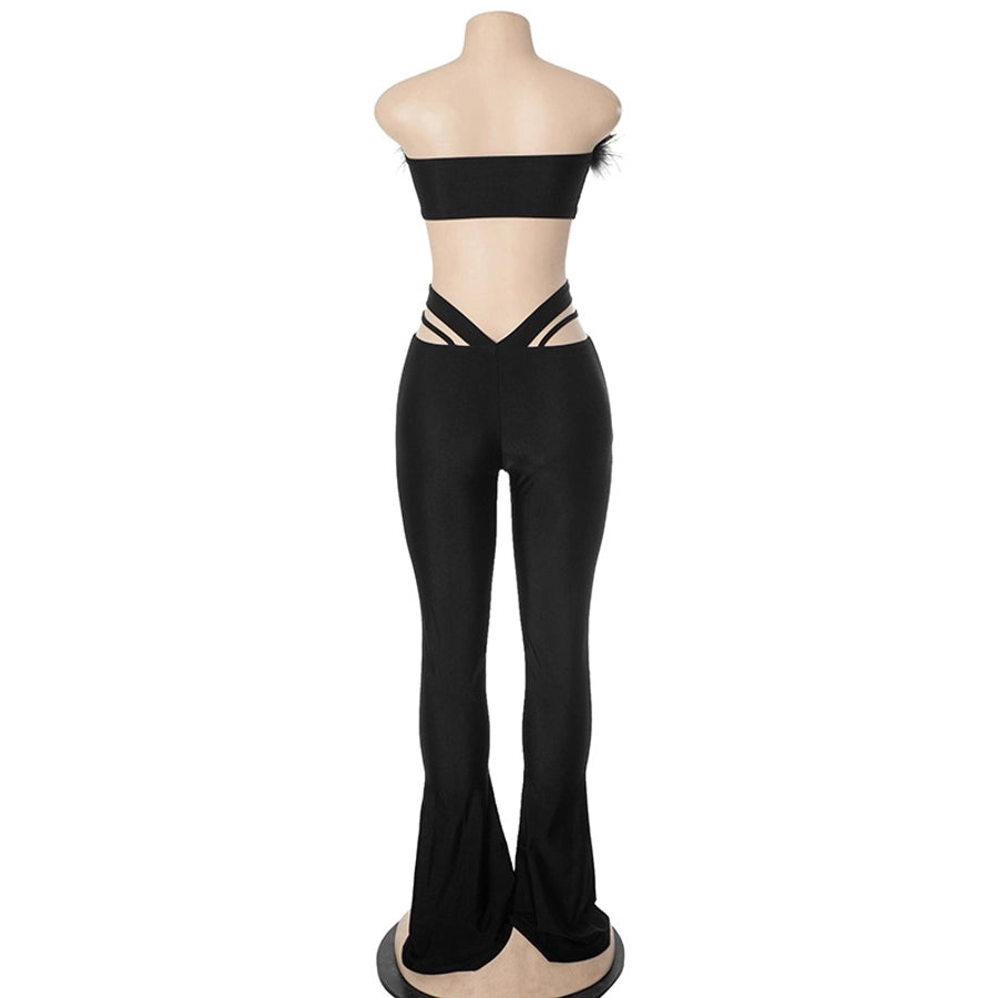 Daily Women's Streetwear Solid Color Spandex Polyester Pants Sets Pants Sets