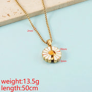 18mm SUNFLOWER Necklace