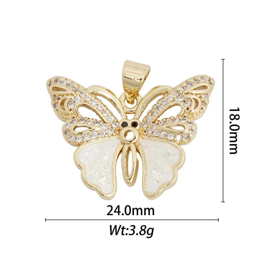 1 Piece Copper Butterfly Fish Tail Pendant