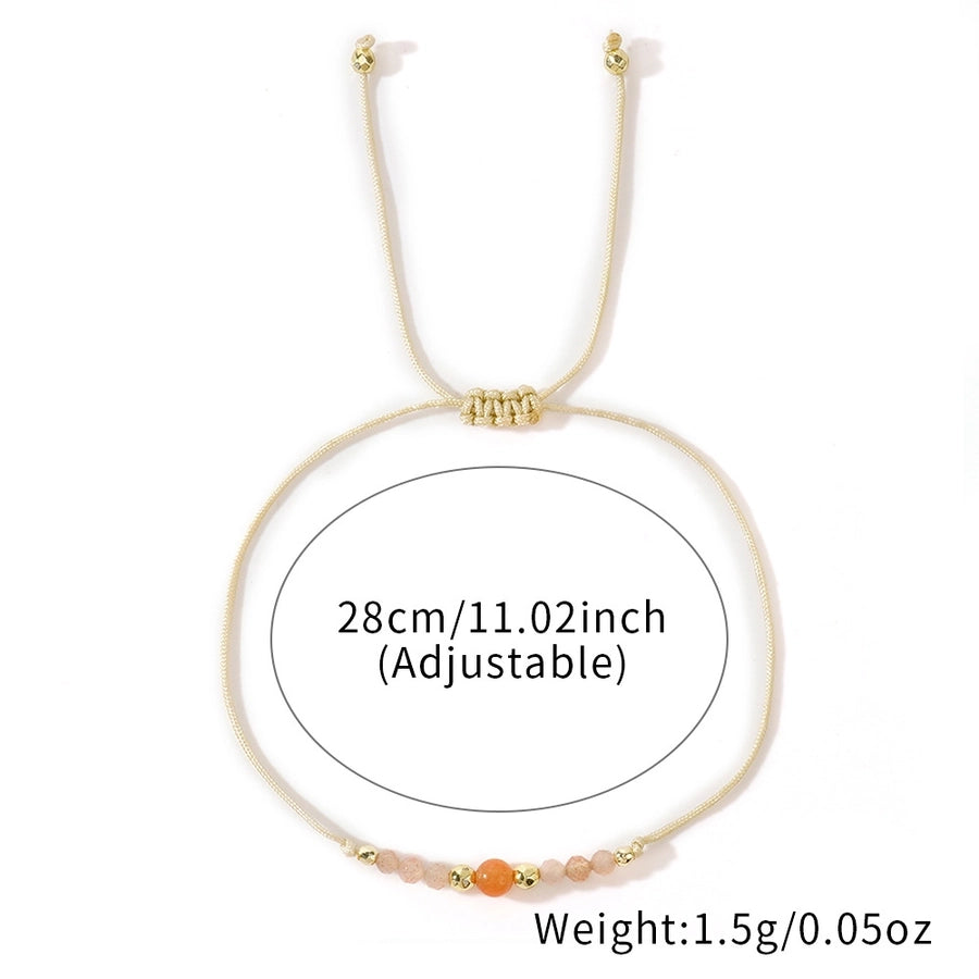 Casual Geometric Labradorite rope Woven Chain String Bracelets