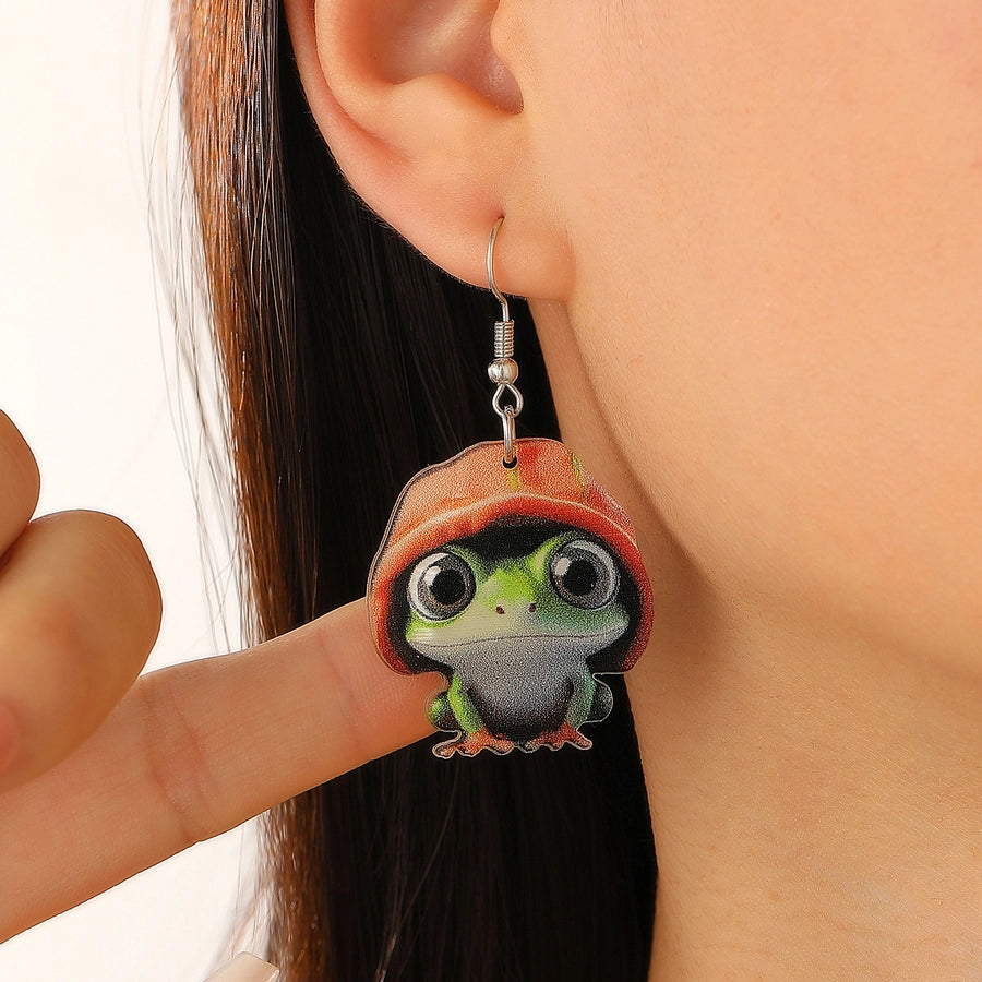 1 Pair Vintage Style Classic Style Frog Arylic Drop Earrings