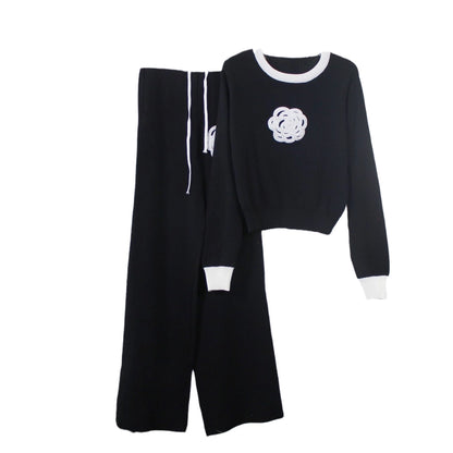 Holiday Women's Vacation Simple Style Flower Cotton Polyester Pants Sets Pants Sets