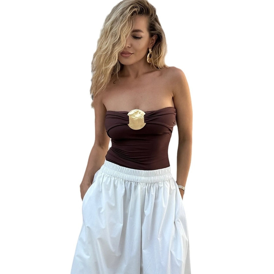 Women's Sexy Solid Color One Piece Swimwear