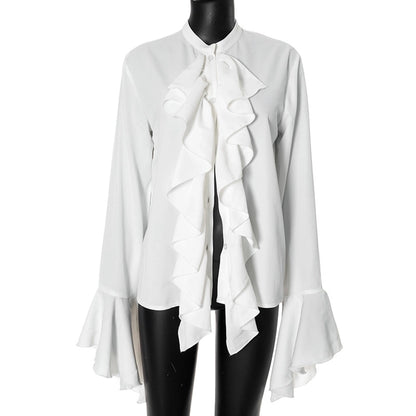 Women's Blouse Long Sleeve Blouses Streetwear Solid Color
