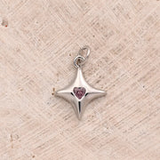Loving Heart Zircon XINGX Pendant (White Gold Color) [15x12mm (Aperture: 3mm)]