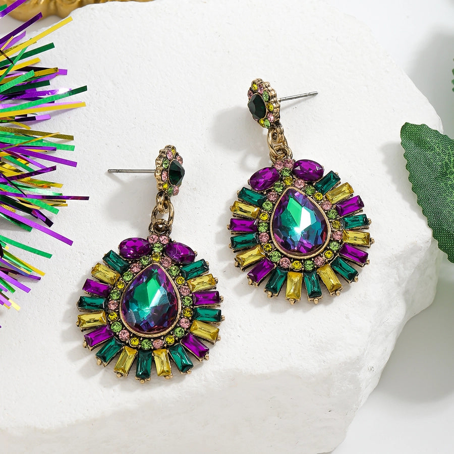 1 Pair Elegant Vintage Style Lady Geometric Alloy Drop Earrings Ear Studs