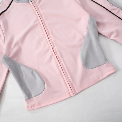 Daily Women's Streetwear Contrast Collar Spandex Polyester Twilled Satin Shorts Sets Shorts Sets