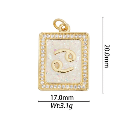 1 Piece Copper Constellation Pendant