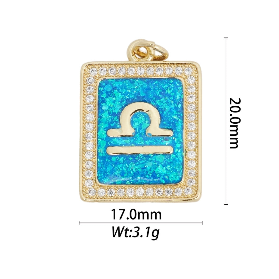 1 Piece Copper Constellation Pendant