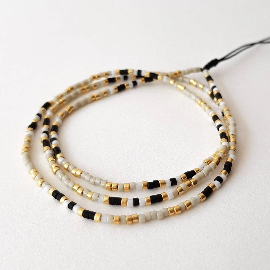 Casual Geometric Seed Bead Beaded Chain String Bracelets