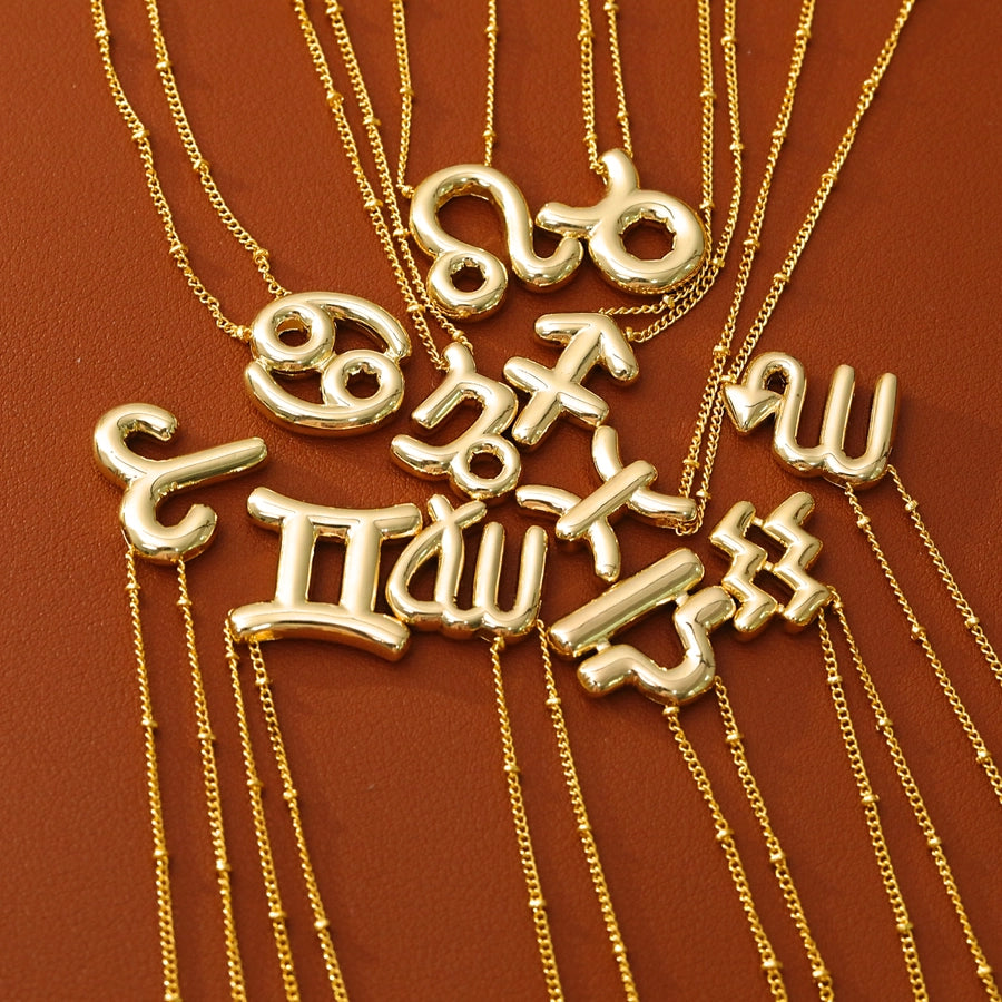 Jewelry IG Style Classic Style Commute Constellation 304 Stainless Steel 18K Gold Plated Pendant Necklace