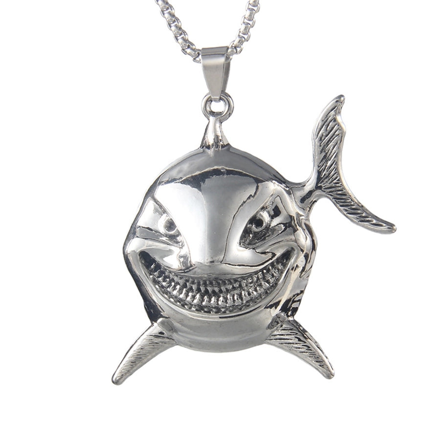 Hip-Hop Retro Shark 201 Stainless Steel Alloy Unisex Pendant Necklace