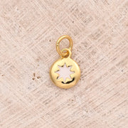 White Drop Oil Eight Awn Star Pendant (Gold) [9.5x7mm (Aperture: 3mm)]
