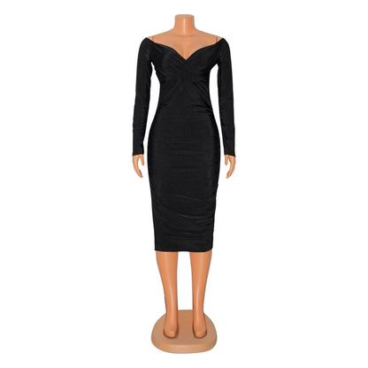 women's pencil skirt fashion boat neck patchwork sleeveless solid color midi dress daily
