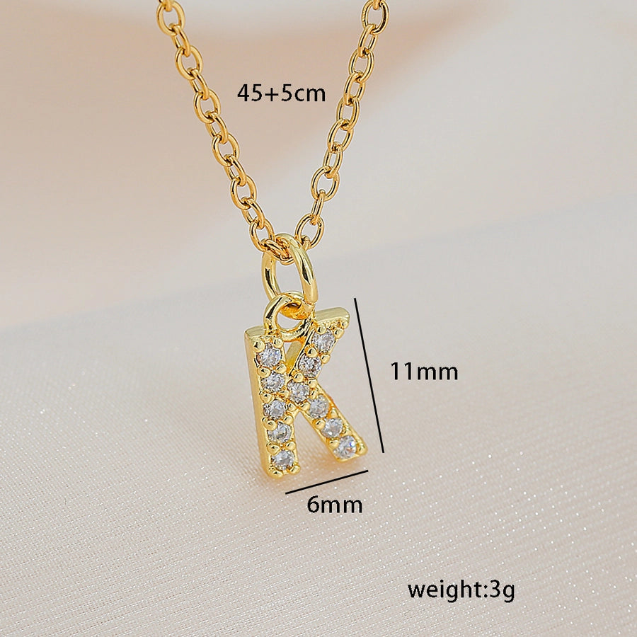 Jewelry Basic Retro Classic Style Letter 304 Stainless Steel Copper Pendant Necklace