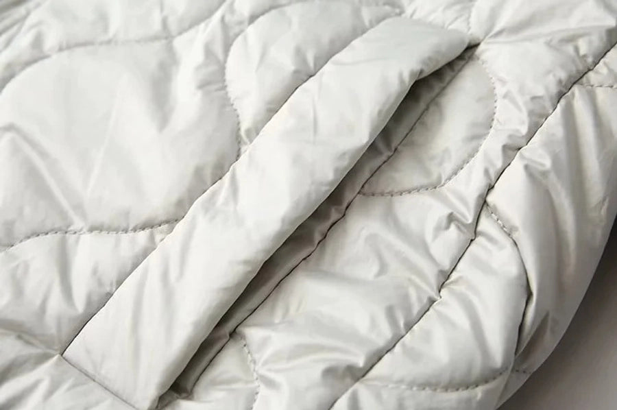 Women's Simple Style Classic Style Solid Color Zipper Coat cotton clothes