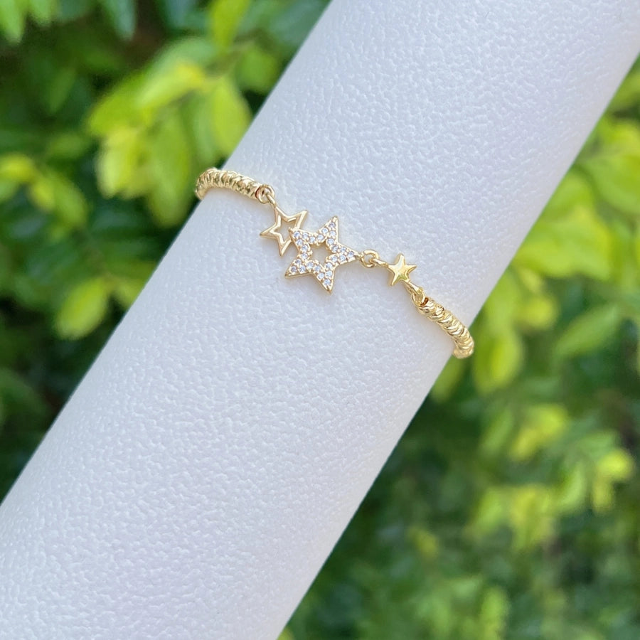 Copper Twisted Rope Chain 18K Gold Plated Plating Inlay Pentagram Cross Butterfly Zircon Bracelets