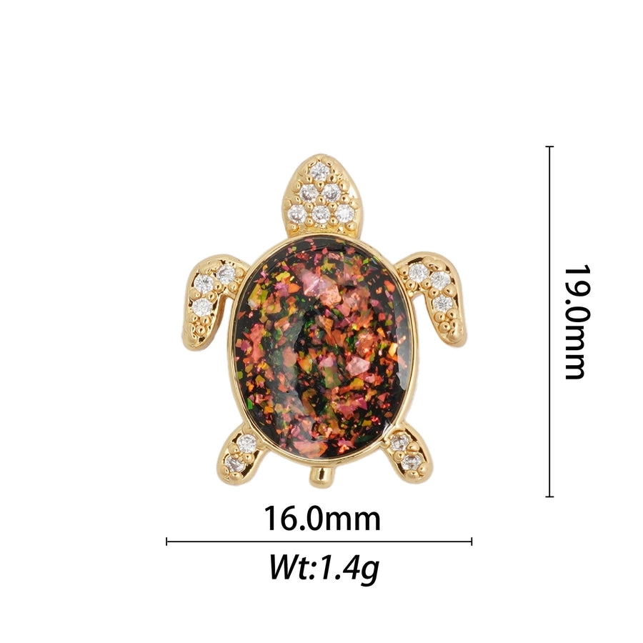 1 Piece Copper Tortoise Insect Pendant