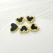 Golden Heart Black MM * 20mm