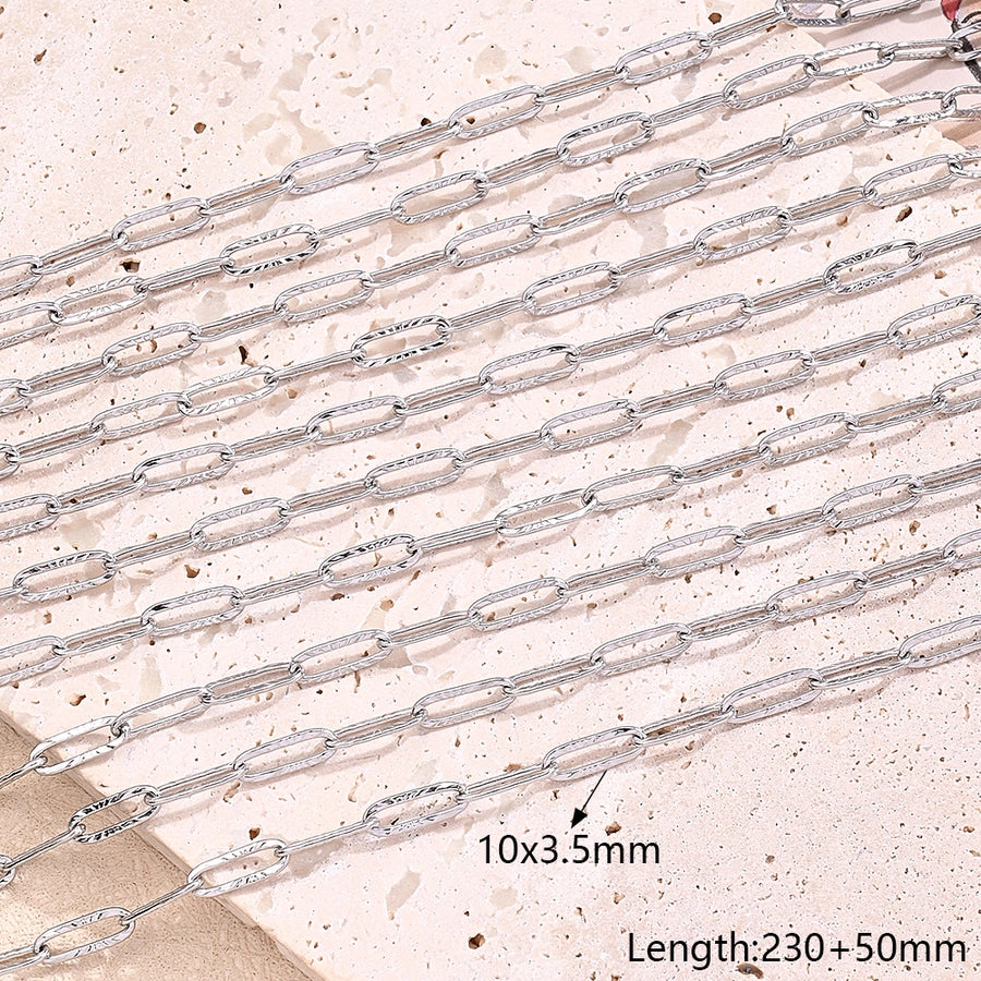 10 Strands/Package 5 Strands/Package 304 Stainless Steel cable chain Polished Length: 180 50mm Length:230+50mm Jewelry Accessories