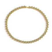 Gold Green Diamond Necklace