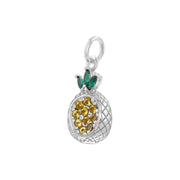 Vd1748 White Gold Color Colorful Crystals Pineapple