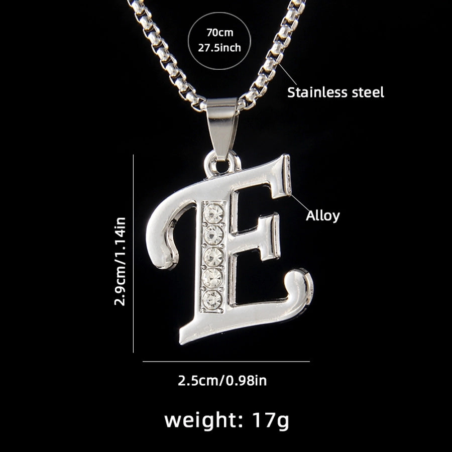 Simple Style letter 201 Stainless Steel Zinc alloy Unisex Pendant Necklace