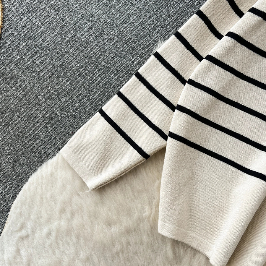 school outdoor daily women's simple style stripe simple spandex polyester knit elastic waist pants sets pants sets