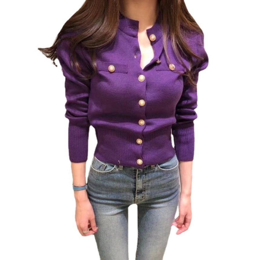 Women's Sweater Long Sleeve Sweaters & Cardigans Vacation Simple Style Solid Color