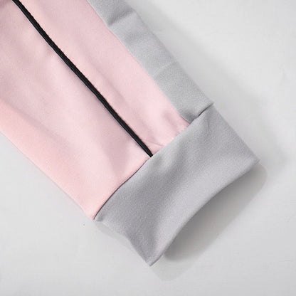 Daily Women's Streetwear Contrast Collar Spandex Polyester Twilled Satin Shorts Sets Shorts Sets