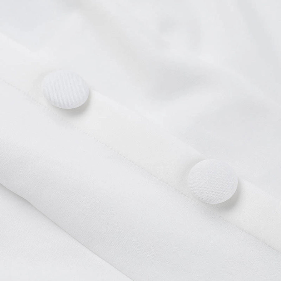 Women's White Dress Elegant Sexy Strapless Backless Sleeveless Solid Color Above Knee Holiday