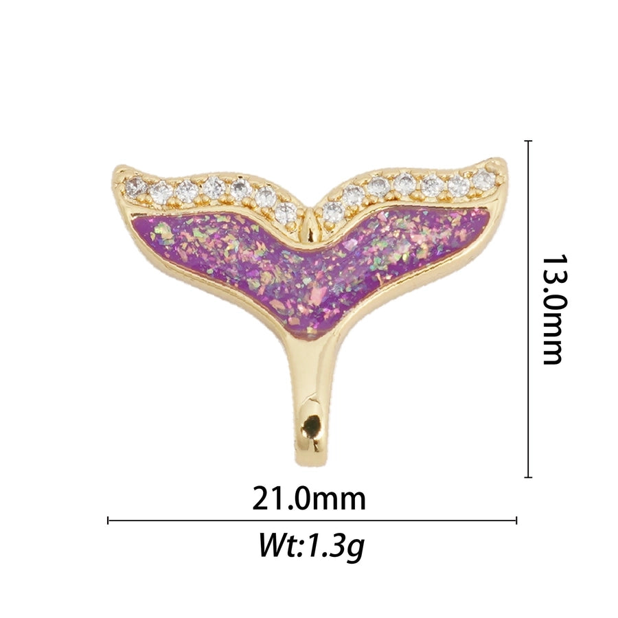 1 Piece Copper Butterfly Fish Tail Pendant