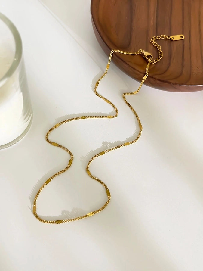 Jewelry Marine Style Beach Starfish Conch 316L Stainless Steel  18K Gold Plated Pendant Necklace