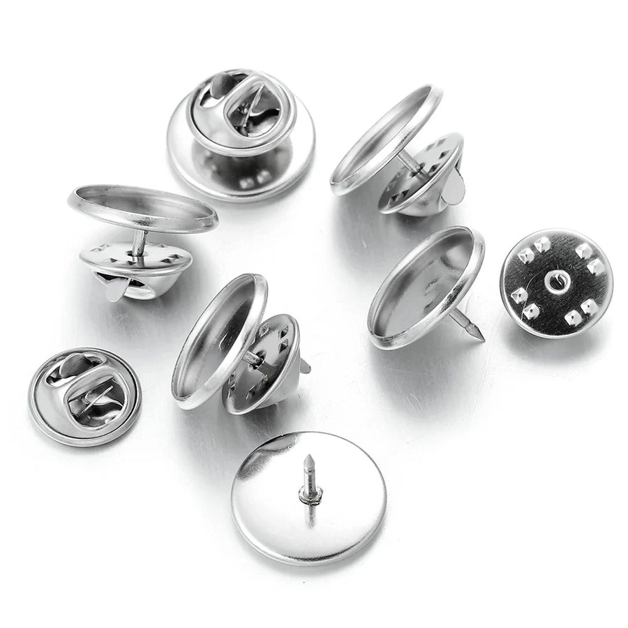 10 PCS/Package Diameter 10mm Diameter 12mm Diameter 8mm 304 Stainless Steel Round Jewelry Buckle Jewelry Accessories