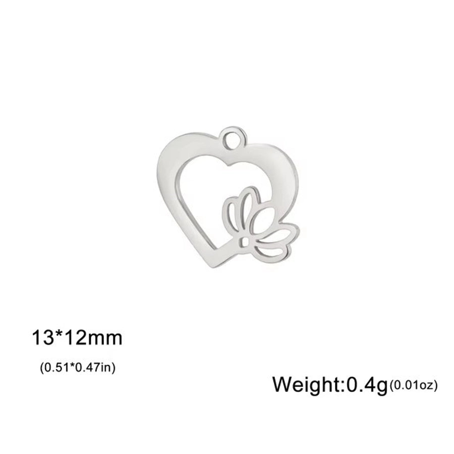 1 Piece 304 Stainless Steel Tortoise Flower Shell Pendant