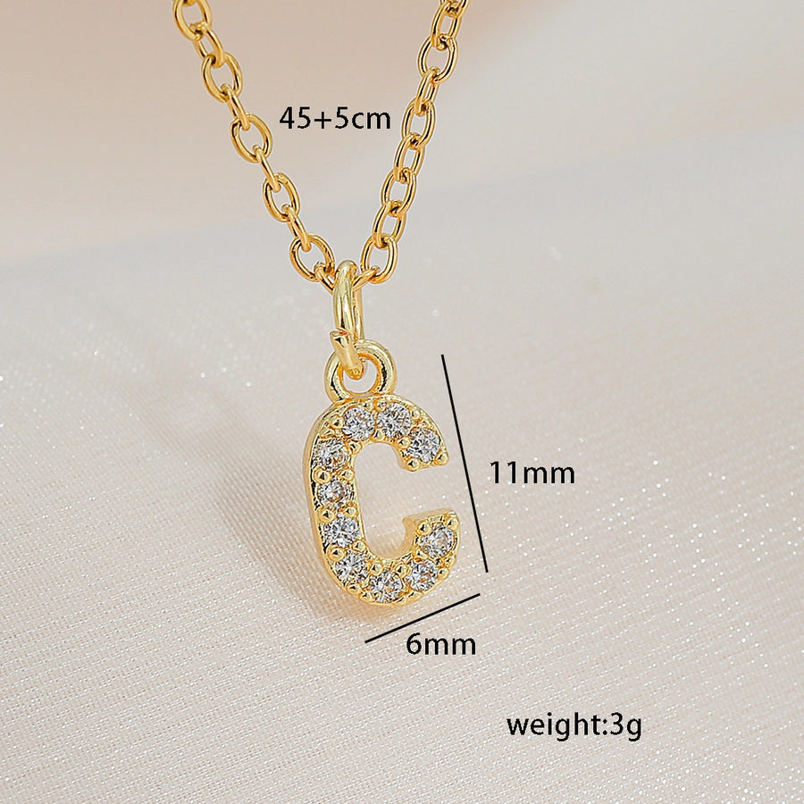 Jewelry Basic Retro Classic Style Letter 304 Stainless Steel Copper Pendant Necklace