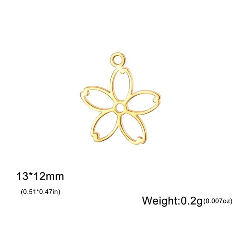 1 Piece 304 Stainless Steel Tortoise Flower Shell Pendant