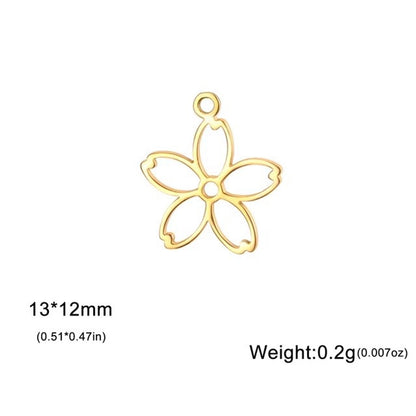 1 Piece 304 Stainless Steel Tortoise Flower Shell Pendant