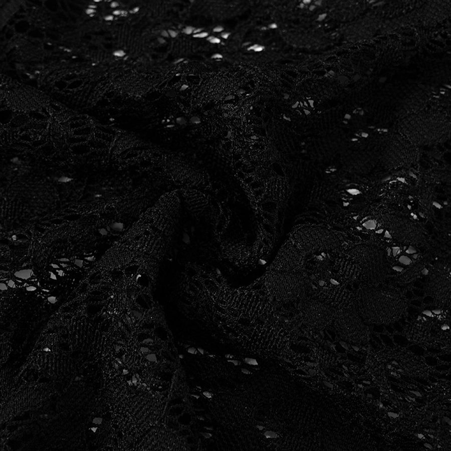 Women's Hip skirt Sexy Boat Neck Long Sleeve Solid Color Above Knee Masquerade