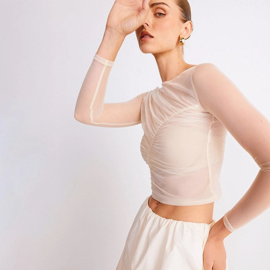 Women's T-shirt Long Sleeve Blouses Streetwear Solid Color