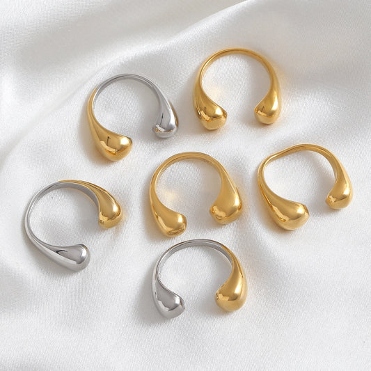 Jewelry Simple Style Commute Geometric 304 Stainless Steel Open Rings