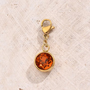 Orange Lucky Stone Lobster Buckle Pendant (Gold)