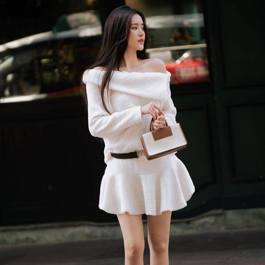 Holiday Women's Elegant Solid Color Spandex Polyester Skirt Sets Skirt Sets